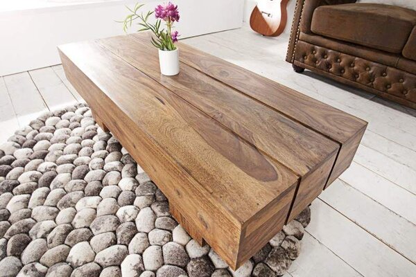 Masívny drevený konferenčný stolík Bolt 45 x 100 cm »