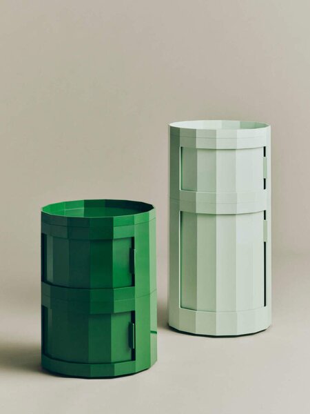 HAY Úložný stolík Facet Cabinet 20, spinach green