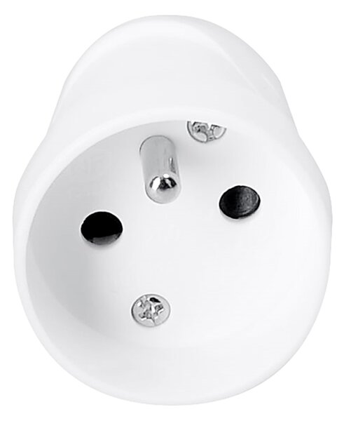 SOLIGHT Káblová zásuvka priama, IP20, biela