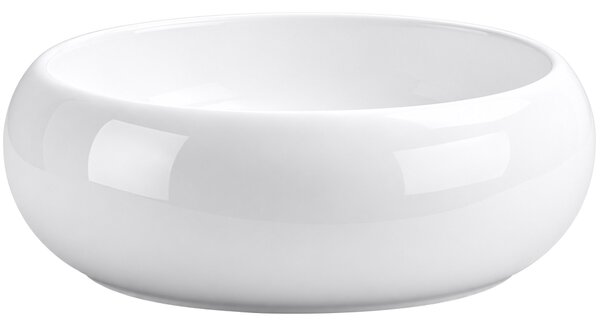 CERANO - Keramické umývadlo Pietra - na dosku - biele lesklé - Ø 36,4 cm