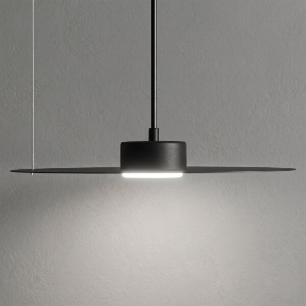 Závesný luster na lanku PIATTO 1xGX53/15W/230V, priemer 35 cm, čierny
