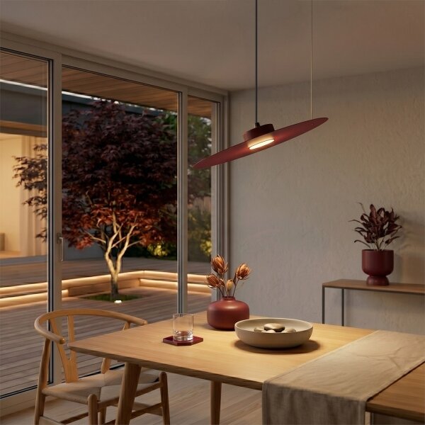 Luster na lanku PIATTO 1xGX53/15W/230V, priemer 45 cm, vínový
