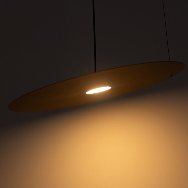 Závesný luster PIATTO na lanku, 1xGX53/15W/230V, pr. 45 cm, béžový
