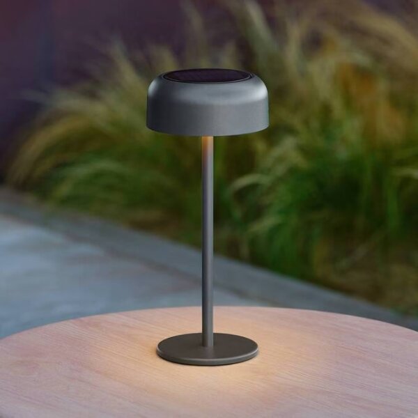 Hesperide - Solárna LED stolná lampa BOLTY LED/3,7V 2600 mAh IP65 antracit