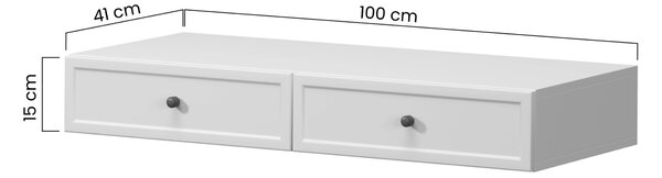 Závesná konzola Lorini 100 cm so zásuvkami - kašmírová / čierne G