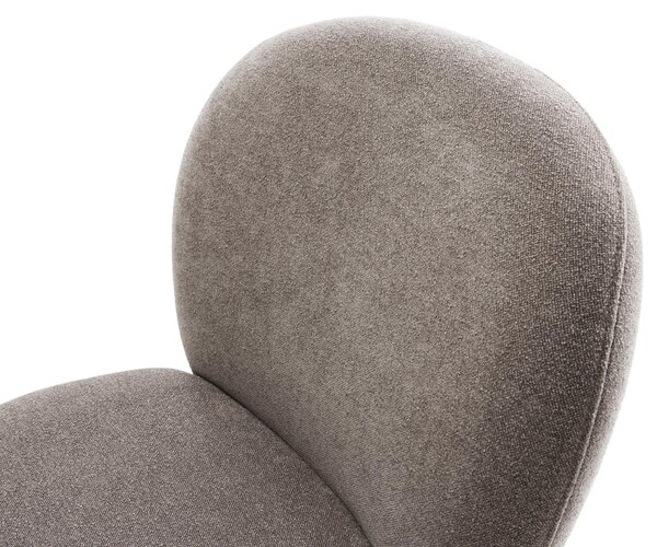 DELIFE Jedálenská stolička Nube-Flex texturovaná látka mäkký taupe 4-nohá zúžená nerezová oceľ vrecková pružina