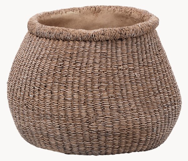Ručne vyrobený betónový kvetináč Faux-Puff, V 19 cm