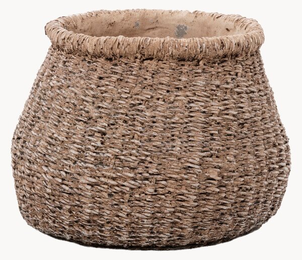 Ručne vyrobený betónový kvetináč Faux-Puff, V 13 cm