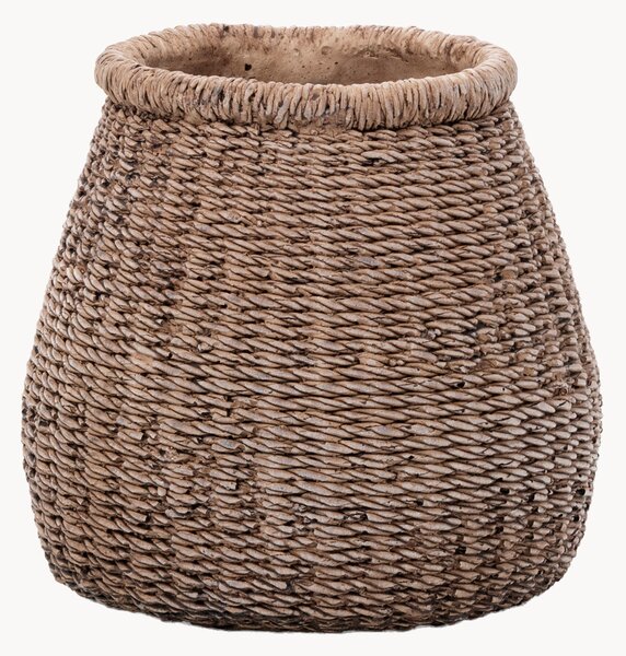 Ručne vyrobený betónový kvetináč Faux-Puff, V 17 cm