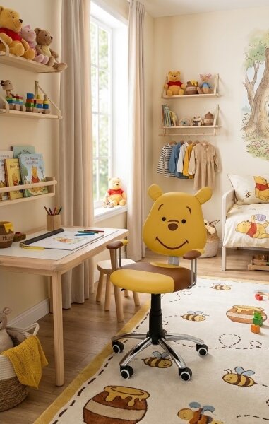Kancelárska stolička TEDDY hnedá/žltá