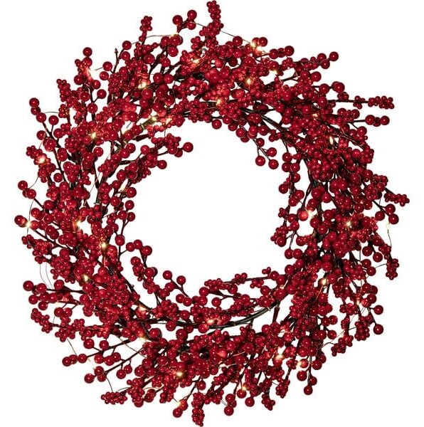 Svítící LED věnec Rosso Ø 40 cm