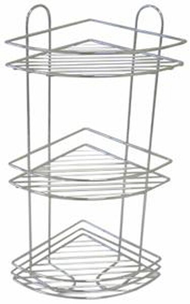 Rohová trojposchodová polička do kúpeľne TORO 58x31cm