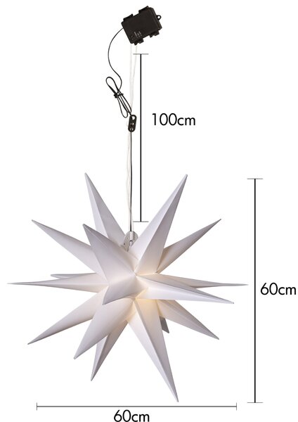 Venkovní svítící hvězda Alice 3D Ø 60 cm