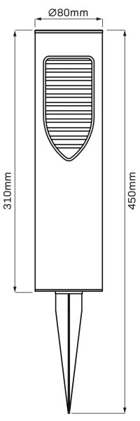LED solárne svietidlo ADDIS LED/1,2V 600 mAh IP44 čierne