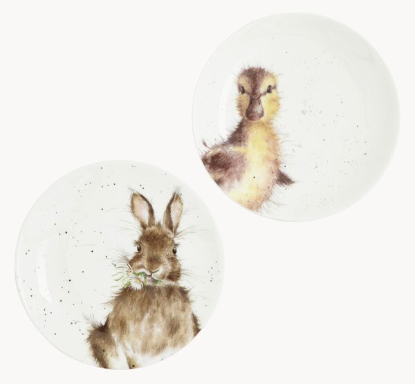 Dezertné taniere Bunny & Duck, 2 ks