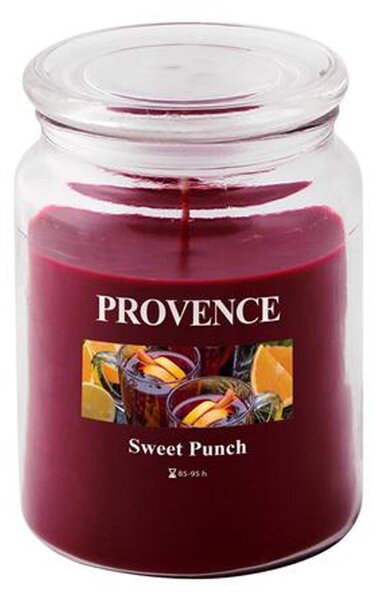 Vonná sviečka v skle PROVENCE 95 hodín sladký punč