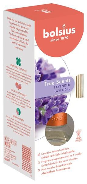Vonný difuzér Bolsius 45 ml levanduľa