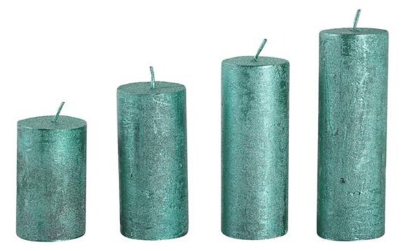 Rustikálna adventná sviečka ø4cm PROVENCE 4ks zelená