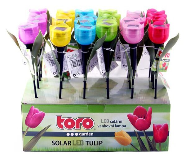 Solárne vonkajšie LED svetlo TORO tulipán