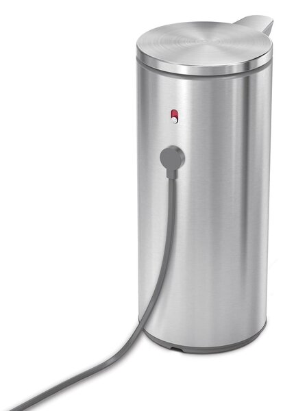 Bezdotykový oceľový dávkovač mydla v matne striebornej farbe 266 ml – simplehuman
