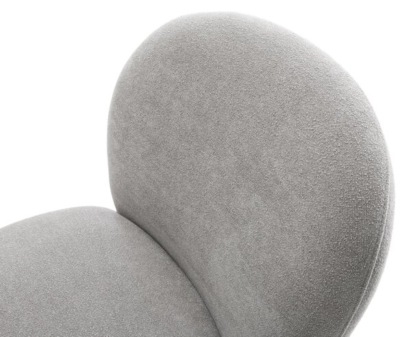 DELIFE Konzolová jedálenská stolička Nube-Flex texturovaná látka mäkký sivá konzolová jedálenská stolička plochý grafit vrecková pružina