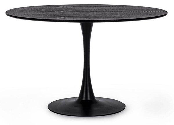 MUZZA Jedálenský stôl Bloom Ø 120 cm čierný