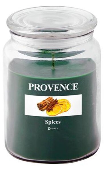Vonná sviečka v skle PROVENCE 95 hodín korenie