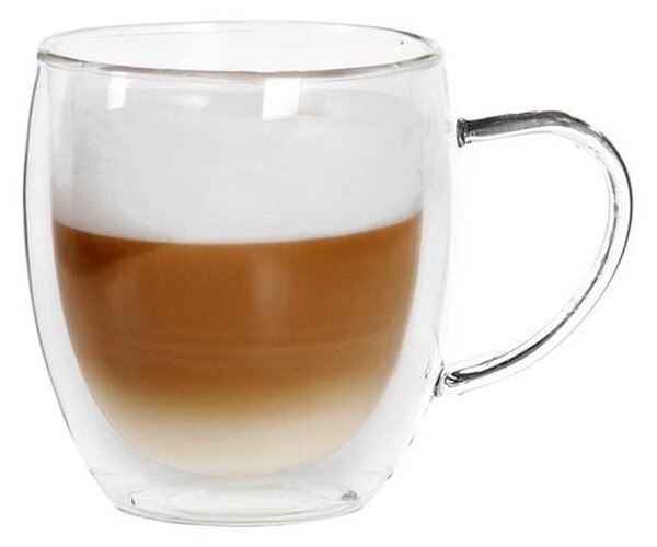 Sklenený hrnček Latte Macchiato TORO dvojité borosilikátové sklo 360ml