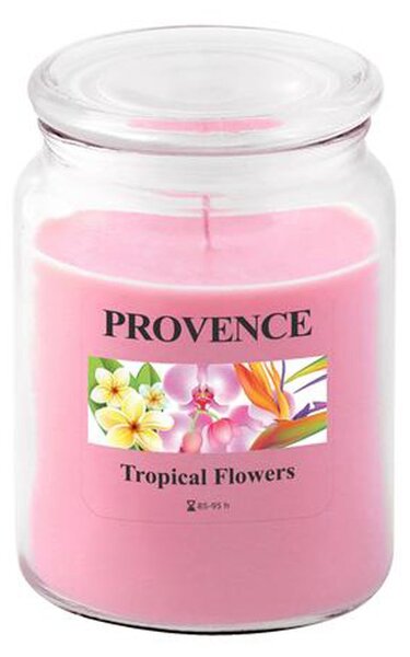Vonná sviečka v skle PROVENCE 95 hodín tropické kvety