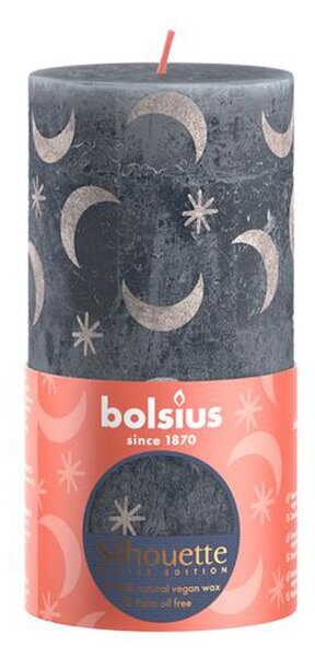 Rustikálna sviečka 13cm BOLSIUS bridlicovo modrá