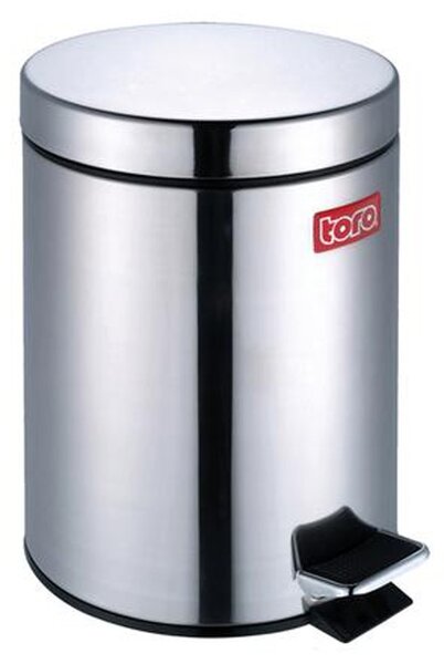 Nerezový nášľapný kôš na odpadky TORO 5l