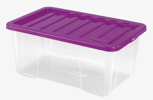Plastový úložný box s vekom Heidrun Quasar 50 l