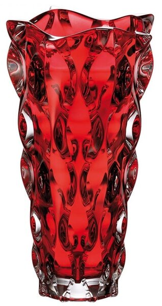 KRIŠTÁĽOVÁ VÁZA BOHEMIA SAMBA RED 305MM