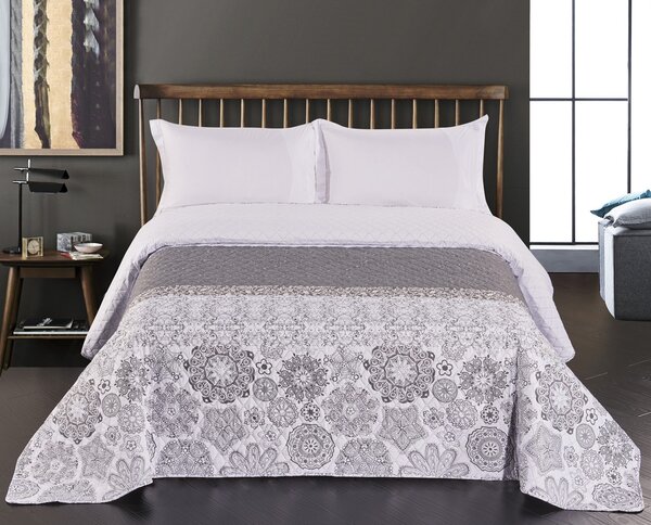 FLHF Prikrývka na posteľ Alhambra sivá/biela Rozmer: 170x210