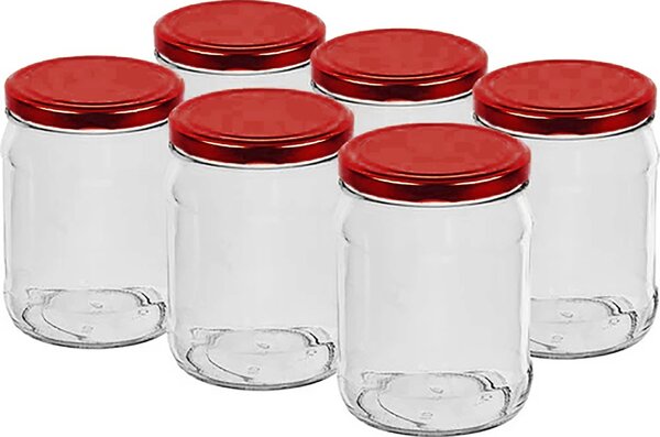 Zavárací pohár s viečkom 500ml TWIST 6ks