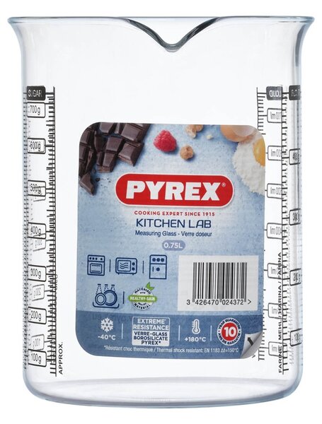 Sklenená odmerka s lievikom PYREX 750ml