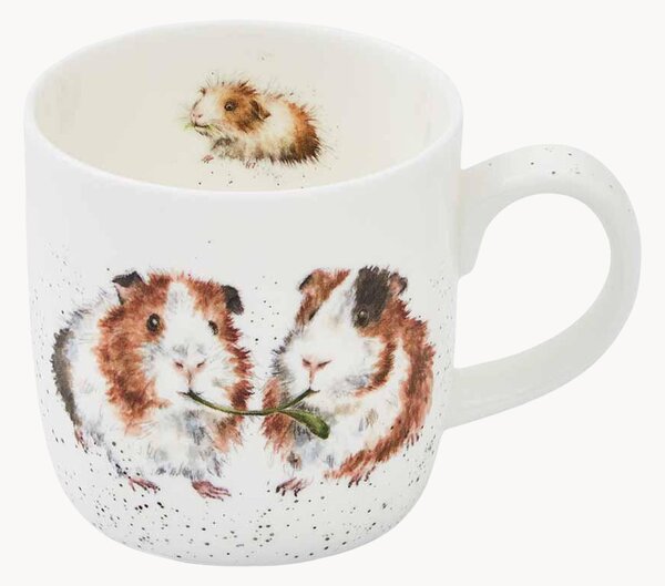 Ručne maľovaný hrnček z jemného kostného porcelánu Lettuce Be Friends