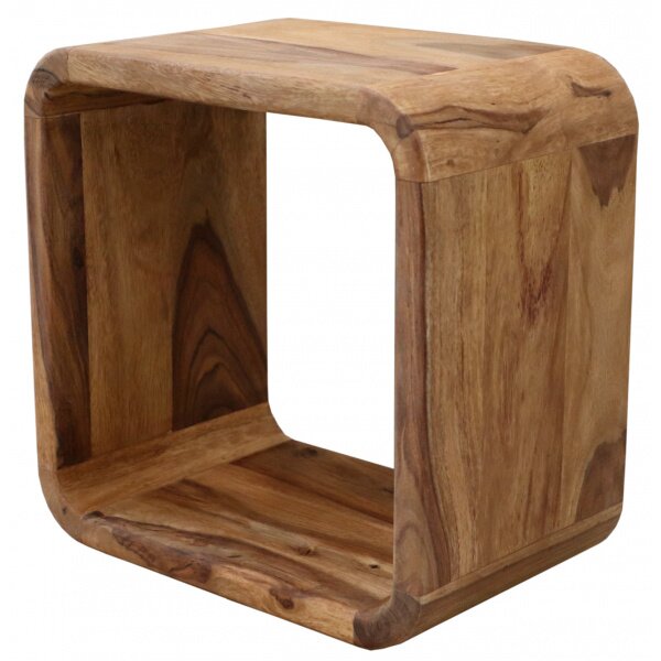 Polica na stenu Tina 35x35x22 indický masív palisander