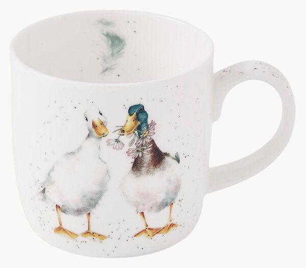 Hrnček z jemného kostného porcelánu Duck Love