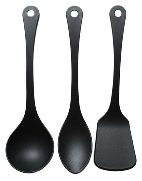 Sada plastového náčinia KITCHISIMO Nero 3ks