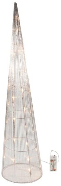 DEKORÁCIA VIANOČNÝ KUŽEĽ 30LED 80CM STRIEBORNÝ TIME.2XA