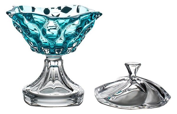 KRIŠTÁĽOVÁ MISKA BOHEMIA SAMBA AQUAMARINE 305MM