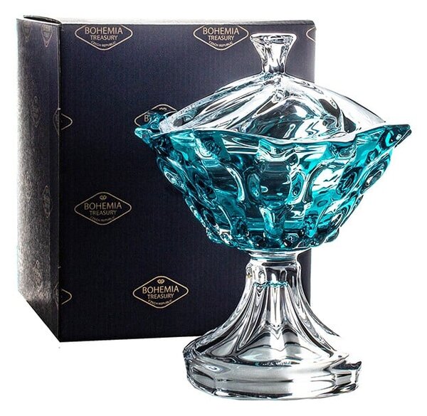 KRIŠTÁĽOVÁ MISKA BOHEMIA SAMBA AQUAMARINE 305MM