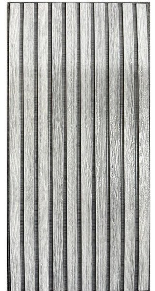 Samolepiace PVC 3D panely TP10034447, cena za kus, rozmer 60 x 30 cm, lamely sivé, IMPOL TRADE