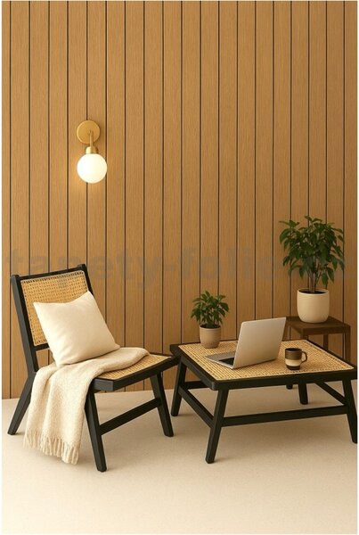 Samolepiace lamely na stenu TPW0080635, cena za kus, rozmer 280 cm x 60 cm, hnedé, IMPOL TRADE