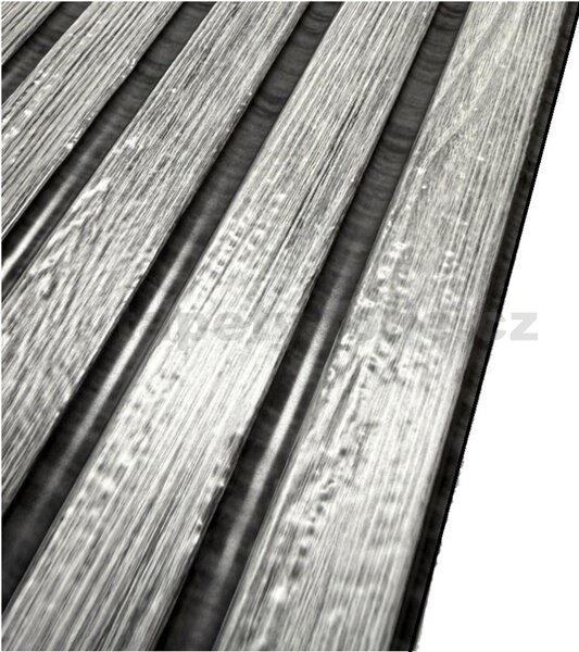 Samolepiace PVC 3D panely TP10034447, cena za kus, rozmer 60 x 30 cm, lamely sivé, IMPOL TRADE