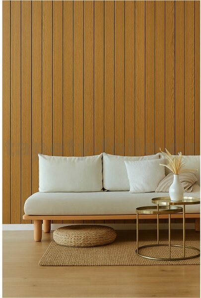 Samolepiace lamely na stenu TPW0508979, cena za kus, rozmer 280 cm x 60 cm, tmavo hnedé, IMPOL TRADE