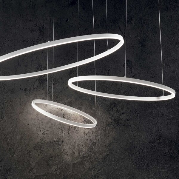 Ideal Lux - LED luster na lankách ORACLE SLIM LED/37W/230V 3000K priemer 70 cm biela