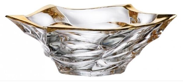KRIŠTÁĽOVÁ MISKA BOHEMIA FLAMENCO GOLD SOFT 330MM