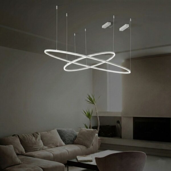Ideal Lux - LED luster na lanku ORACLE SLIM LED/83W/230V 4000K pr. 150 cm biela